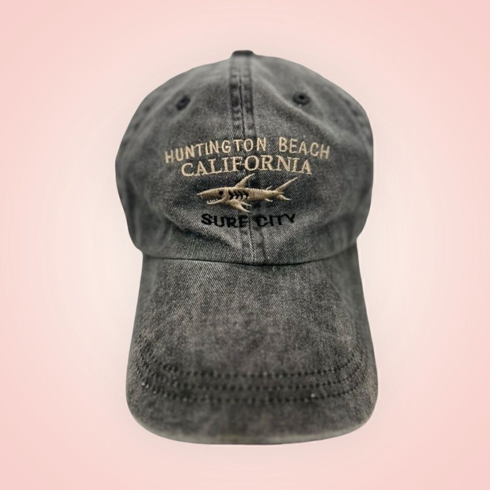Vtg embroidery Huntington Beach California surf city hat , One Size Fits Most